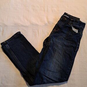 Joe Fresh boys size 14 darker wash distressed jeans, vguc